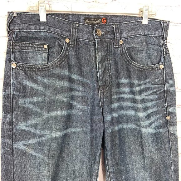 G by Guess Men's Joey Low Boot Cut Blue Jeans. Size: 32 - Picture 2 of 9